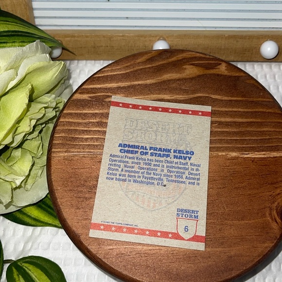 1991 TOPPS DESERT STORM CARD - #6  ADMIRAL FRANK KELSO - Picture 2 of 2